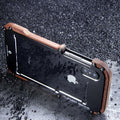 Luxury Metal Aluminum Wood Protective Bumper Case for iPhone X, Xs ,XR or Xs Max