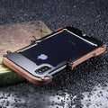 Luxury Metal Aluminum Wood Protective Bumper Case for iPhone X, Xs ,XR or Xs Max