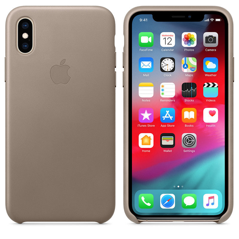 Leather Case for iPhone X Series- Taupe