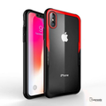 Luxury Black & Red Transparent Glass Case For iPhone X [Best Selling Case]