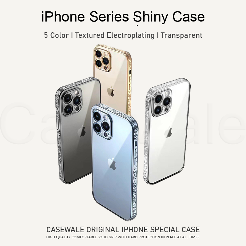 iPhone Series New Textured Electroplating Transparent Case