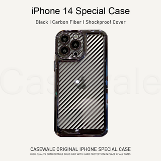 iPhone 14 Series Luxury Transparent Carbon Fiber Shockproof Case