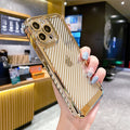 iPhone 14 Series Luxury Transparent Carbon Fiber Shockproof Case