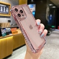 iPhone 14 Series Luxury Transparent Carbon Fiber Shockproof Case