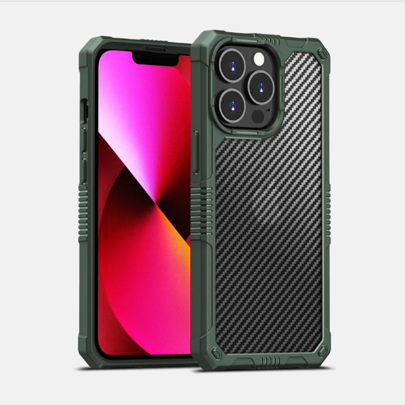 iPhone 13 Series Luxury Carbon Fiber Shockproof Antifall Case