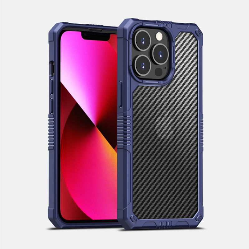 iPhone 13 Series Luxury Carbon Fiber Shockproof Antifall Case