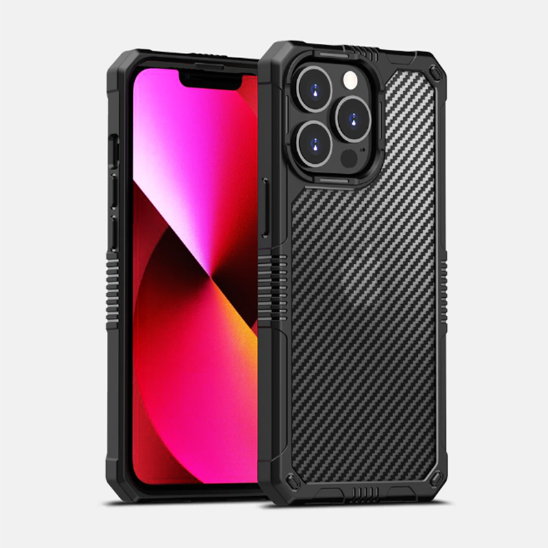 iPhone 13 Series Luxury Carbon Fiber Shockproof Antifall Case