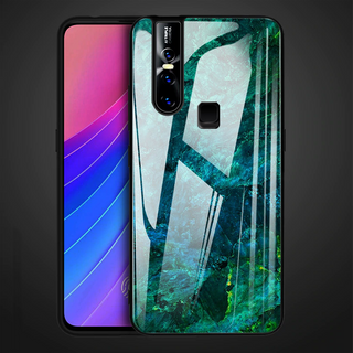 Luxury Artistic Marble Glass Case for Vivo V15