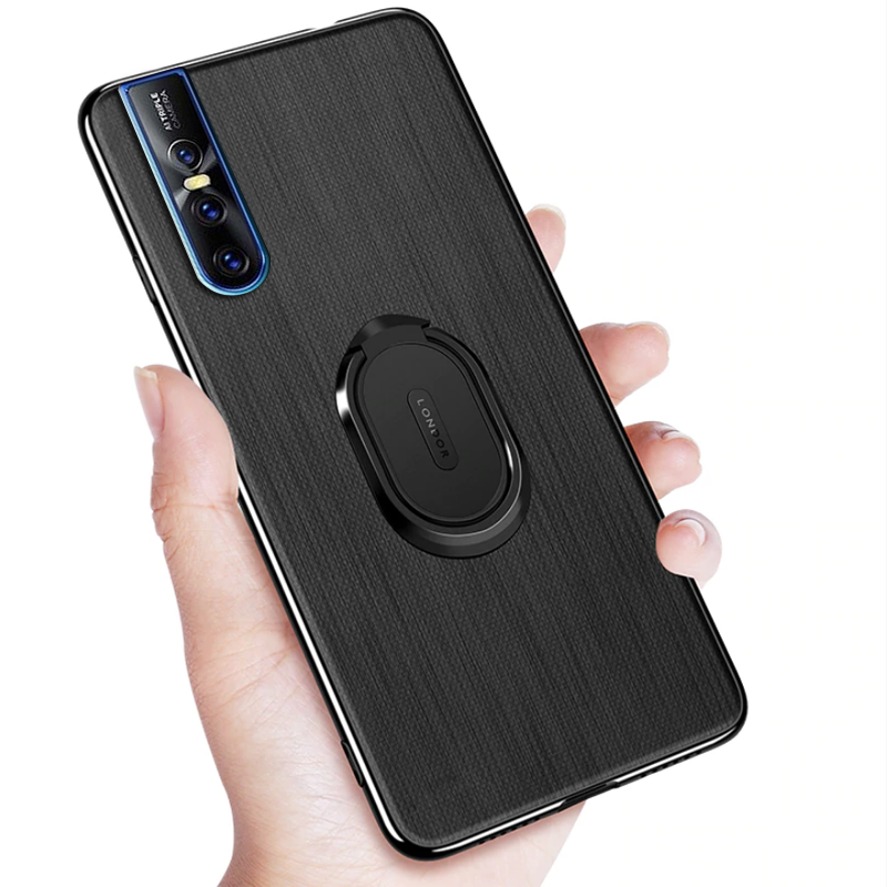 Magnetic Stand Cloth Texture Phone Holder Case for VIVO V15 Pro