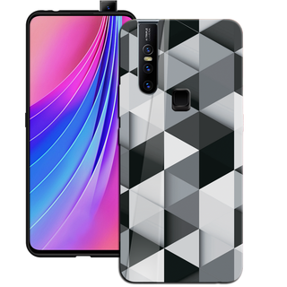 Ashford Color Marble Pattern Glass Case for Vivo V15