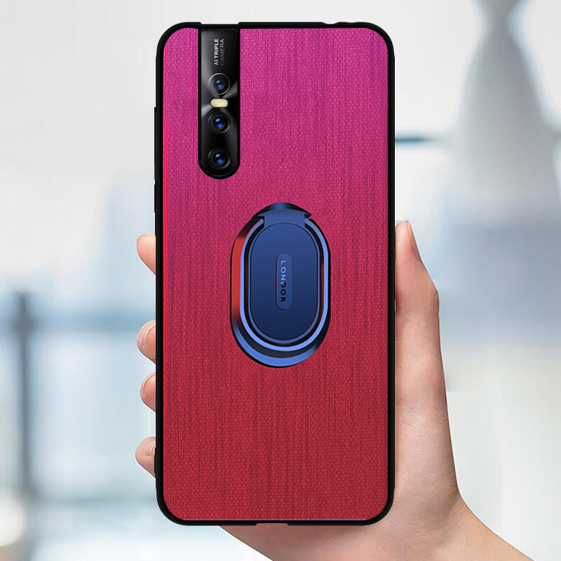Magnetic Stand Cloth Texture Phone Holder Case for VIVO V15 Pro