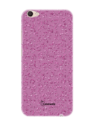 Pink Light Glitter Printed Cover for Vivo V5 Plus
