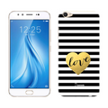 Striped Design Love Printed Cover for Vivo V5 Plus