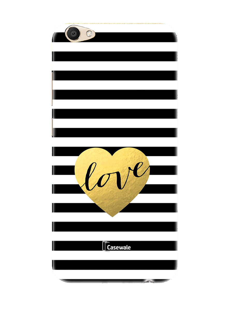 Striped Design Love Printed Cover for Vivo V5 Plus