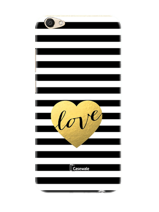 Striped Design Love Printed Cover for Vivo V5 Plus