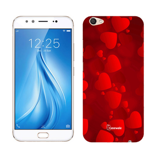 Red Heart Printed Cover for Vivo V5 Plus