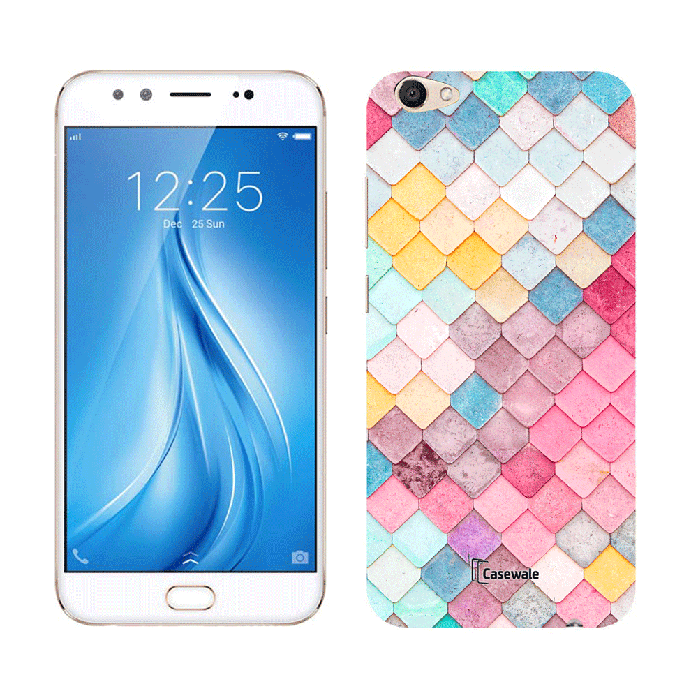 Multi Coloured Small Triangle Printed Cover for Vivo V5 Plus
