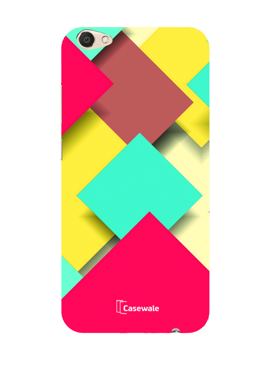 Multi Square Printed Cover for Vivo V5 Plus