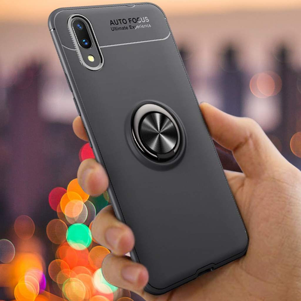 Luxury Finger Magnetic Ring Holder Matte Case