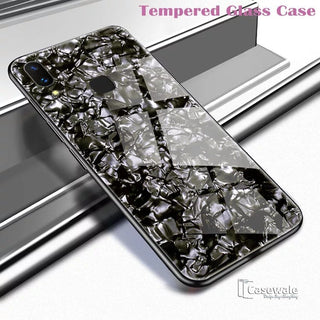 Luxury Marble Pattern Tempered Glass Case for Vivo V9