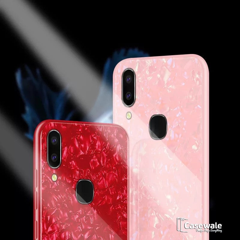 Luxury Marble Pattern Tempered Glass Case for Vivo V9