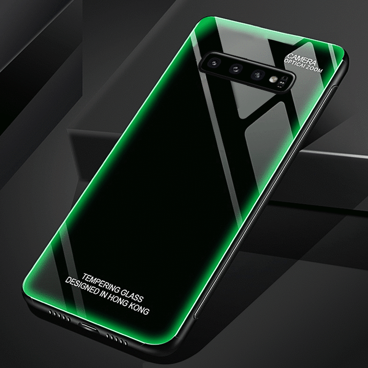 Aurora Tempered Glass Neon Glowing Case for Galaxy S10 / S10 Plus
