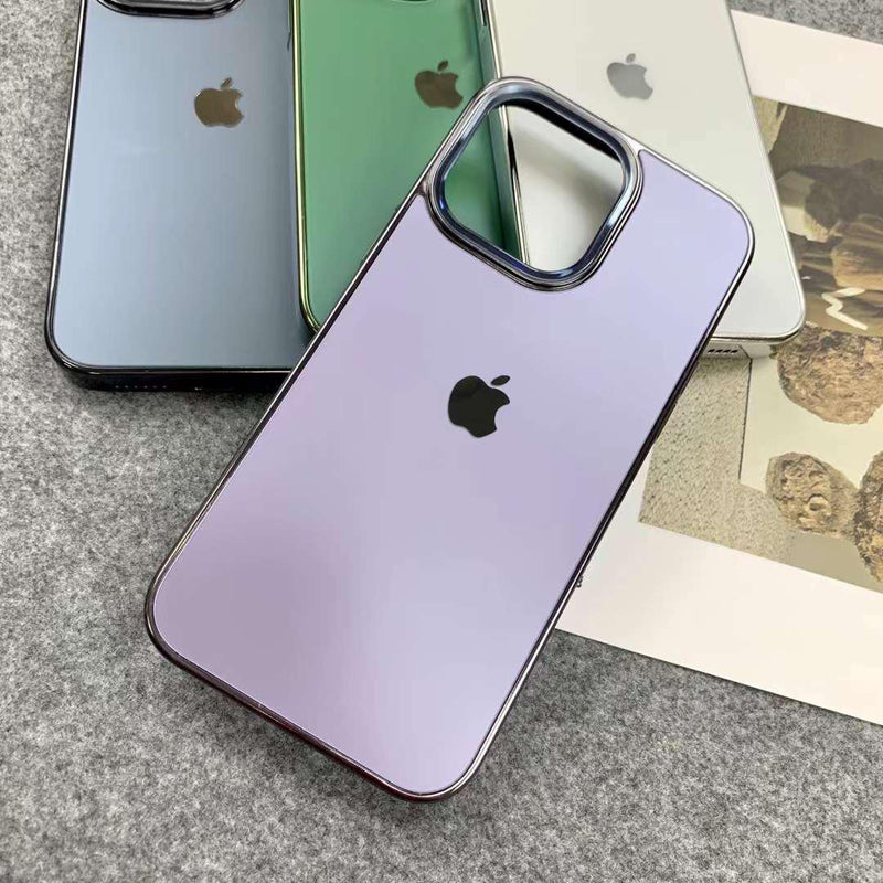 iPhone 14 Series Matte Chrome Phone Case with Camera Protection