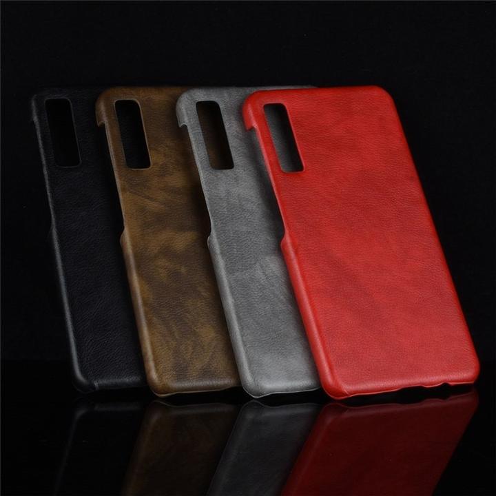 Luxury Leather Finish Full Protection Case for Galaxy A7 2018