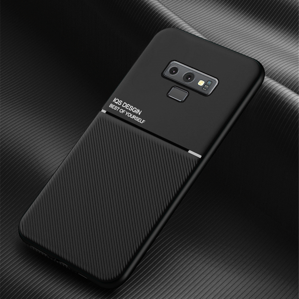 IQS Design Soft Leather Texture Case with Magnetic Car Vent for Galaxy Note 9