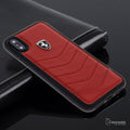 Ferrari Rode Heritage Leather Quilted Hard Case for iPhone X
