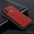 Ferrari Black Heritage Leather Hard Phone Case iPhone XS