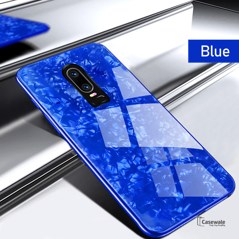 Luxury Marble Pattern Glass Case for OnePlus 6