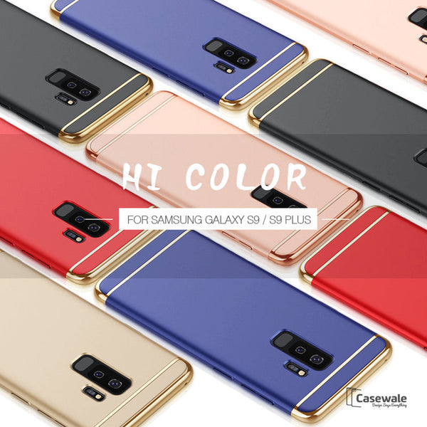 Galaxy S9/ S9 Plus Electroplating 3 in 1 Hard Back Case