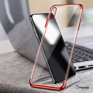 iPhone X High-end Fashion Transparent Plated Mobile Phone Case