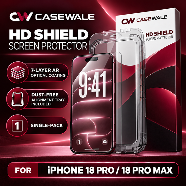 Casewale HD Shield Screen Protector for iPhone 18 Pro / 18 Pro Max