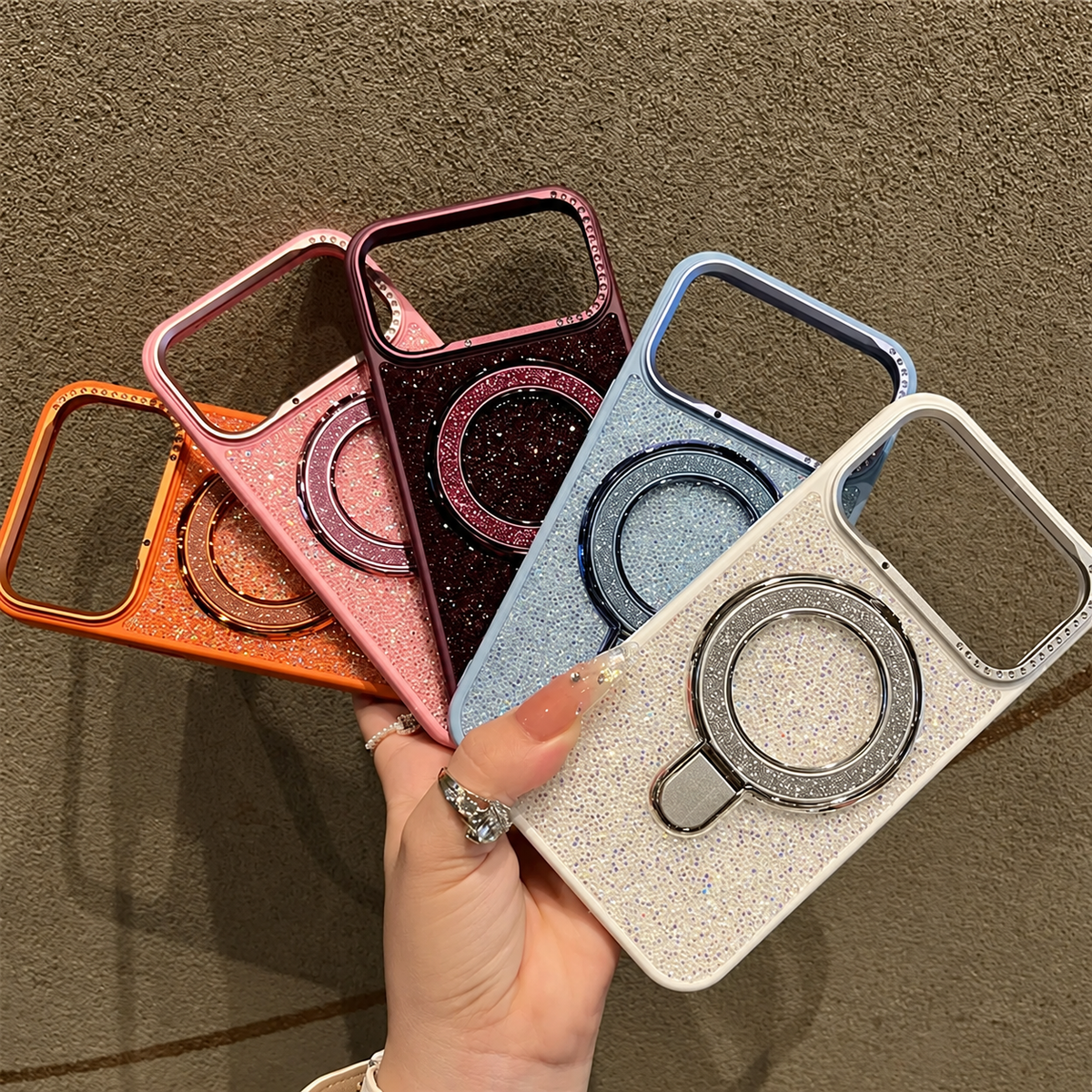 Casewale StarLuxe Glitter Ring Stand Case - All colours