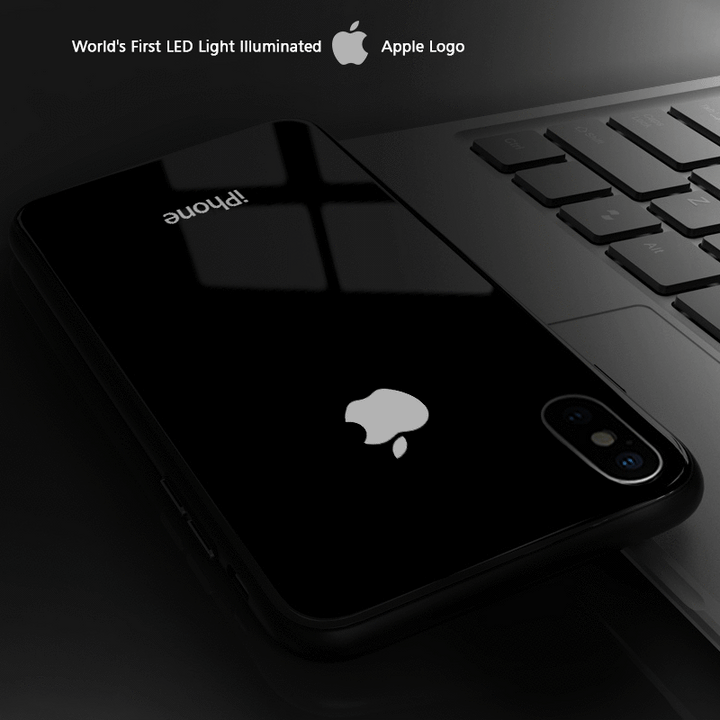 Smooth Luxury LED Light Apple Logo Case For iPhone X,XS, XS Max