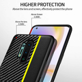 Original CENMASO Carbon Fiber PU Leather Case For OnePlus 8 / 8 Pro