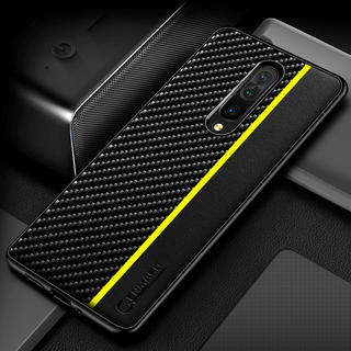 Original CENMASO Carbon Fiber PU Leather Case For OnePlus 8 / 8 Pro