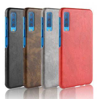 Luxury Leather Finish Full Protection Case for Galaxy A7 2018
