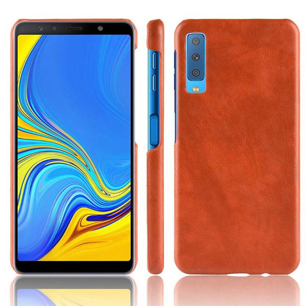 Luxury Leather Finish Full Protection Case for Galaxy A7 2018