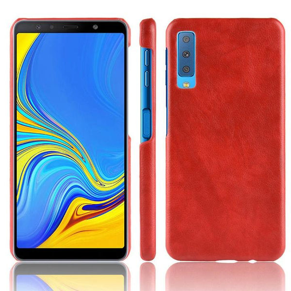 Luxury Leather Finish Full Protection Case for Galaxy A7 2018