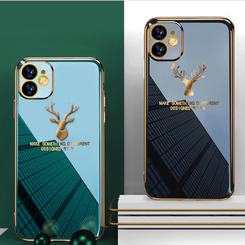 Oneplus Series Shiny Deer Pattern Electroplating Glass Case