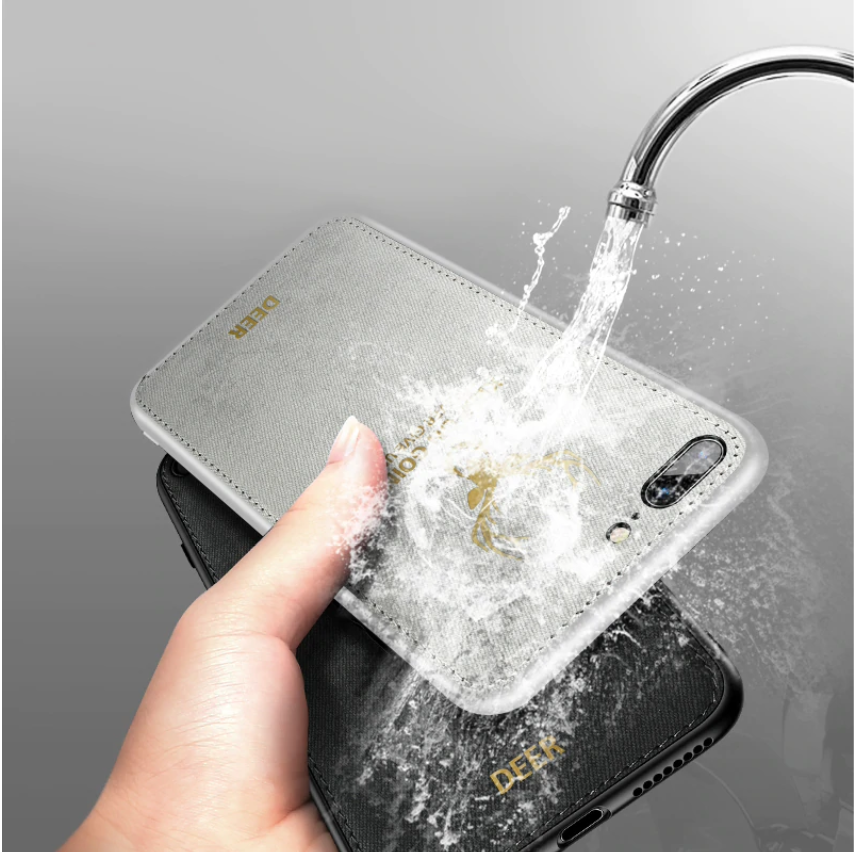 Luxury Gold Textured Deer Pattern Soft Case For iPhone X