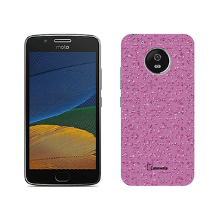 Pink Light Glitter Printed Cover for Moto G5 Plus