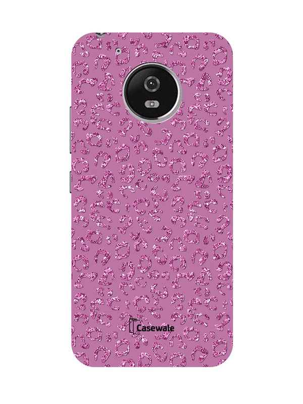 Pink Light Glitter Printed Cover for Moto G5 Plus