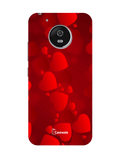Red Heart Printed Cover for Moto G5 Plus