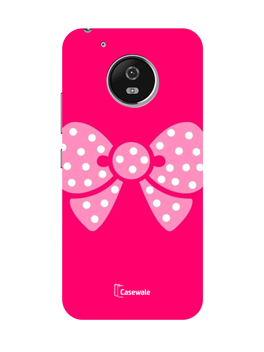 Pink Ribbon Printed Cover for Moto G5 Plus