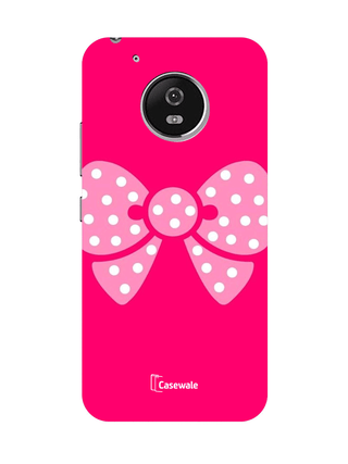 Pink Ribbon Printed Cover for Moto G5 Plus