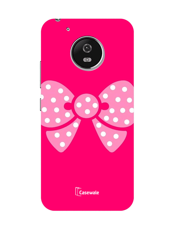 Pink Ribbon Printed Cover for Moto G5 Plus